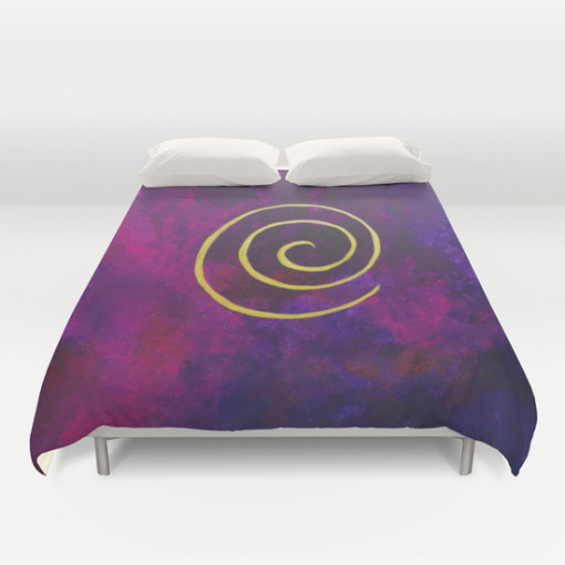 Philip Bowman Infinity Deep Purple Duvet Cover