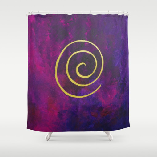 Philip Bowman Infinity Deep Purple  Shower Curtain